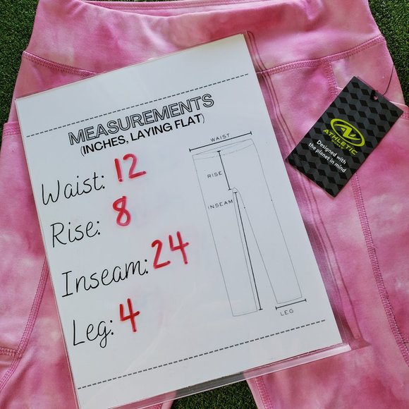 NWT: ATHLETIC WORKS & Old Navy Pink Girls Leggings, L (10-12) - Picture 9 of 13